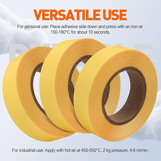TPU Seam Sealing Tape – Waterproof Heat-Seal Fabric Repair Tape for Tents, Outdoor Gear, and Apparel, 0.79 in x 5.47 yd, Yellow