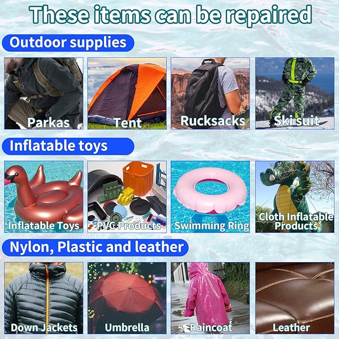 7ft Inflatable Repair Patch Kit for Bounce House, Pool, Tent, Canvas, Canopy, Pool Floats, Air Mattress, 3.15 in x 7 ft Roll, Waterproof