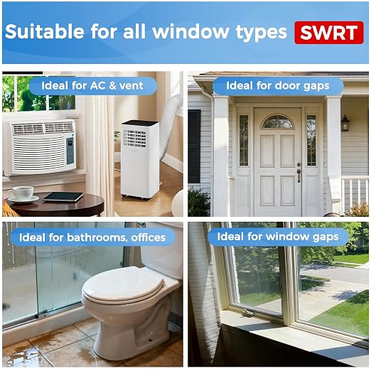 SWRT 2Pack Duct Tape White Heavy Duty - 9 Mil White Duct Tape Strong Adhesive, 2 in x 30 YD (Total 60YD) Duct Heavy Duty Waterproof All Weather No Residue Sealing & Patching for Indoor&Outdoor Repair
