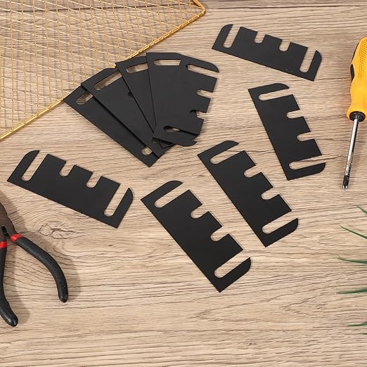 20pcs Door Hinge Shims, 10.16cm/4in PVC Hinge Shims Adjustable Spacer for Doors Filling Gaps Align for Repair Kit (Black)
