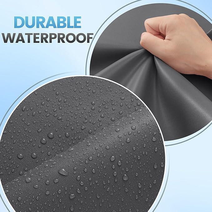 Leather Repair Patch Tape Kit, 4" x 63" Self Adhesive Leather Repair Patch for Furniture, Vinyl Leather Repair Kit for Car Seat, Chairs, Couch, Sofa, Boat Smooth Darkgrey