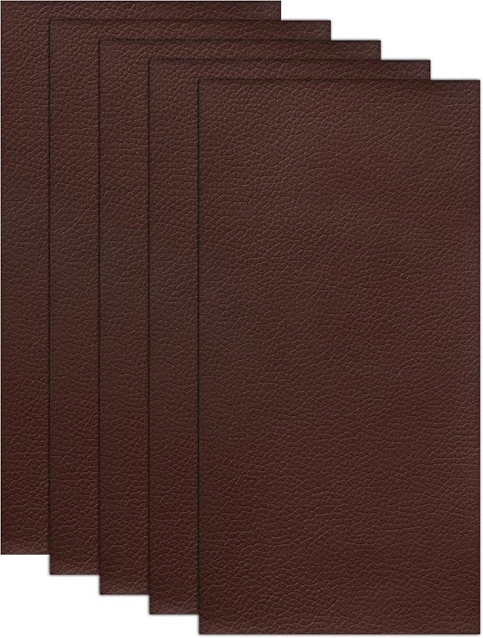 2PCS Leather Repair Patch,Car Accessories Universal PU Vinyl Self Adhesive Leather Repair Patch for Car Upholstery Seat,Ideal for Covering Tears,Scratches (Coffee)