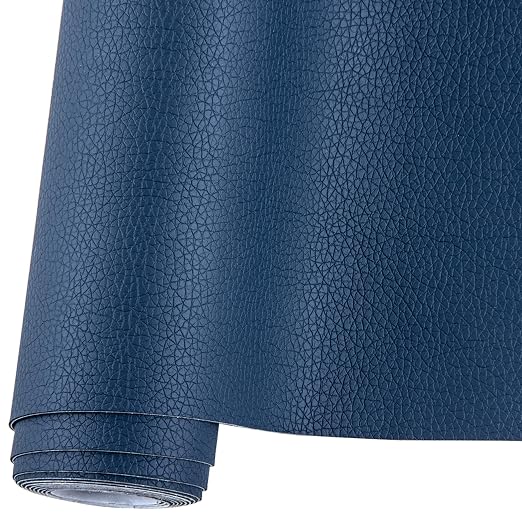 HGUAN Leather Repair Patch, 16X54 Inch Self Adhesive Leather Repair, Large Vinyl Patch Tape for Couches, Furniture, Car Seats, Cabinets, Office Chairs (Blue)