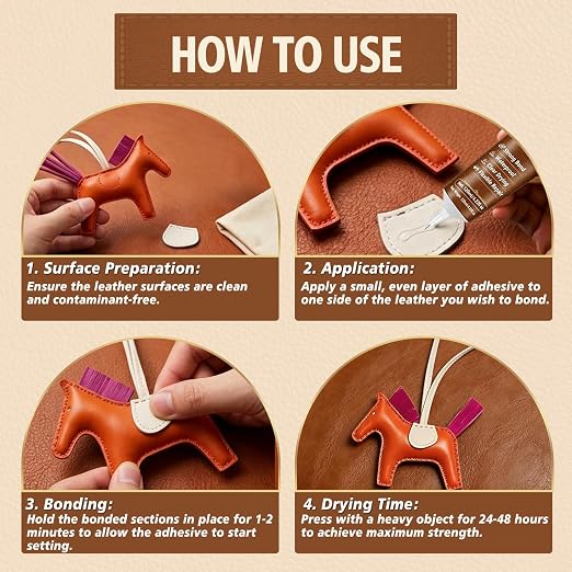 Leather Glue 4.23 OZ – Industrial Strength Clear Flexible Adhesive | for Leather Repair, Shoes, Bags, Furniture, Car Seats – Works on Suede, Upholstery & Rubber 120ml