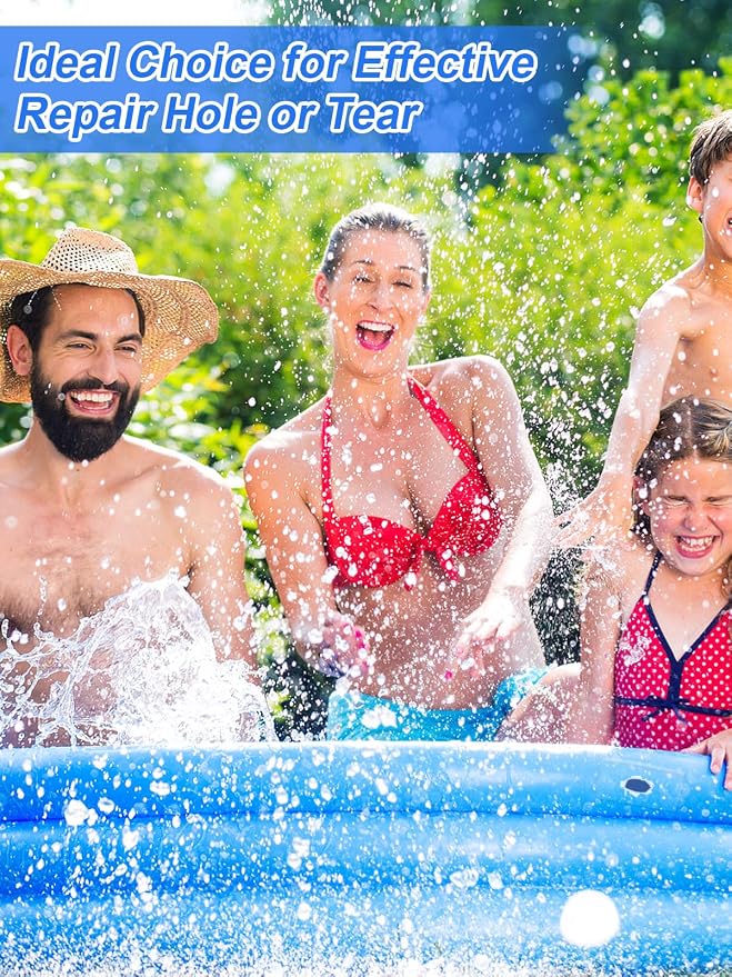 7ft x 3.2in Inflatable Patch Repair Kit, Strong Adhesive & Cuttable Waterproof TPU Pool Patch Repair Kit for Swimming Pool, Air Mattress, Bounce House, Swimming Ring, Inflatable Toys, Tent