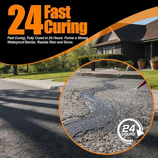 Concrete Crack Filler 8 PACK, Self-Leveling Cement Crack Repair,High Elasticity And Fast Drying, Waterproof Sealant for Driveway, Sidewalk, Patio, Concrete Joint, Indoor and Outdoor Use – Gray (150oz)
