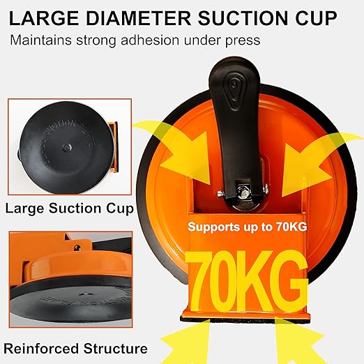 Heavy Duty Floor Gap Fixer Tool, Flooring Repair Tool with Enhanced Suction Cup, Made of Iron, for Laminate, Vinyl, Wood & Tile Flooring (4.8 Inch)
