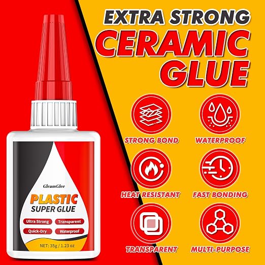 Super Glue for Plastic 35g (1.23 oz) – Heavy Duty Cyanoacrylate CA Glue for PLA, 3D Printing, Miniatures, Toys, ABS, PVC & DIY Plastic Repairs
