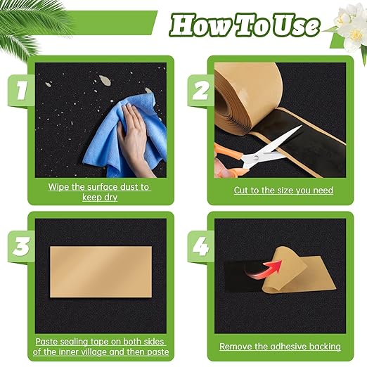 U0U 2PCS Pond Liner Seam Tape,3" x 40' Self Adhesive Double Sided Butyl Pond Seam Tape for EPDM Pond Liners,Waterproof Sealing Tape for EPDM Pond Liner Garden Cover Repair