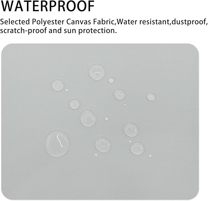Gheeidau Canvas Repair Patch 9×11 Inch 3Pcs Waterproof Self-Adhesive Fabric Repair Patch for Tents,Boat Cover,Pop Up Canopy,Patio,Bags,Car Seats,Sofas,Furniture Cover(Light Grey)