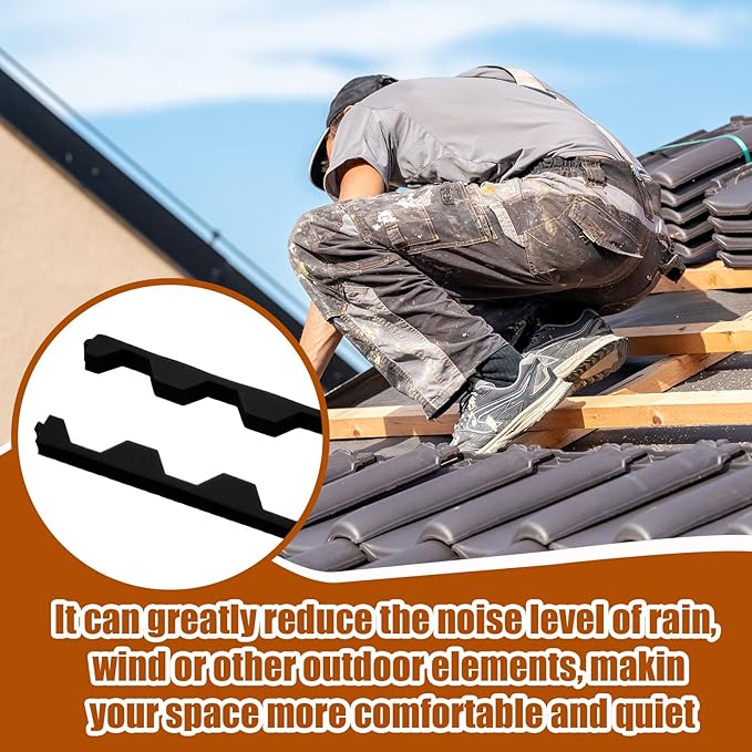10 Pcs 3ft Long Octagonal Foam Closure Strips for for Metal Roofing Standing Seam Low Rib Shallow Wave Panels Seal Ridges Mountain Joints Avoid Gaps Wind Water Dust Closed for Roof Maintenance Repair