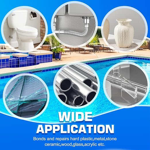 Pool Putty, 12oz Epoxy Putty, 2 Part White Underwater or Above Fast Repair, Fix Leaks, Cracks, Filling, Sculpting for Fixing Swimming Pools, Stone, Ceramic, Plastic, Metal, Wood, Glass and Acrylic