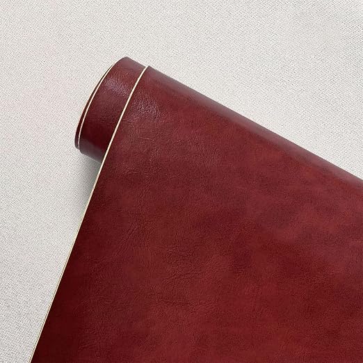 Leather Repair Patch for Couches 60 x 138 cm Burgundy 1 Roll Large Self-Adhesive refinisher cuttable reupholster Tape Patches kit for Couch Car Seats Furniture Sofa Vinyl Chairs Shoes Fabric Fix