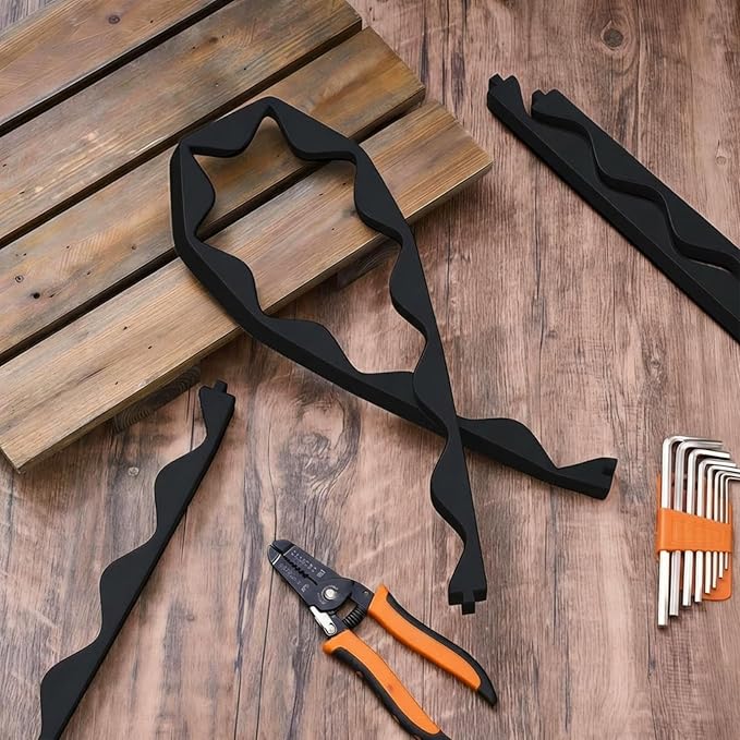10 Pcs 3ft Long Wavy Foam Closure Strips for Metal Roofing Corrugated Panel Roofs Sealing Gaps at Ridges Edges Wave Seams Weatherproof Absorbing Black Strips for Roof Maintenance Repair Protection
