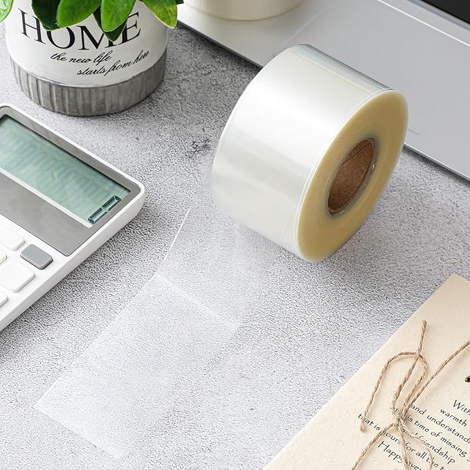 Zonon 750 Pcs Label Protector Back to School Clear Labels Stickers Wafer Seals Waterproof Labels Library Supplies for Protecting Barcodes, Numbers and Stickers (4 x 2 Inch,Rectangle)