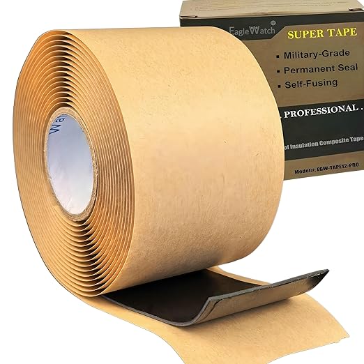 2" x 12FT Military-Grade Self-Fusing Tape | 65mil Thick Silicone-Butyl Composite | IP68 Permanent Waterproof Seal & 35KV Insulation | for Heavy-Duty Pipe, Electrical & Outdoor Repair