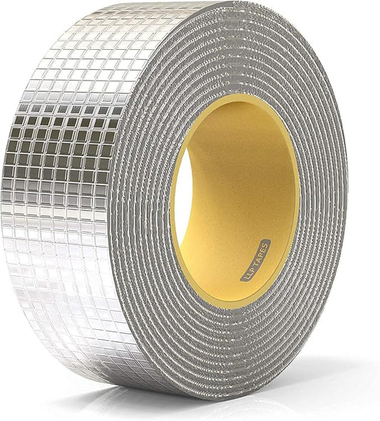 LLPT Aluminum Butyl Tape Butyl 2 Inch x 16.5 Feet Waterproof Leak Sealing Tape for Metal Roof Flashing RV Roof Patching Window Gutter Leak Repair (AB434)
