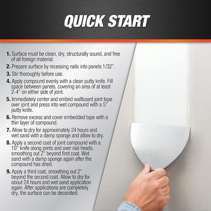 DAP Wallboard Joint Compound, White, 12 Lbs (7079810102)