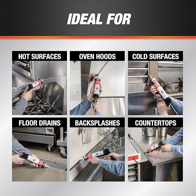 DAP Commercial Kitchen 100% Silicone Sealant, Clear, 9.8 Oz (7079808658)