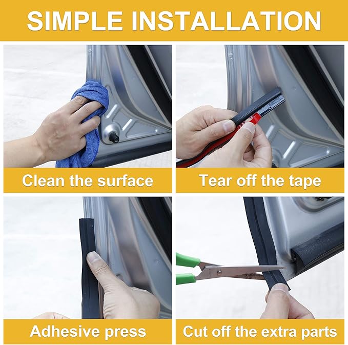 X AUTOHAUX 4m x 23mm Universal Car Z Shape Rubber Weather Waterproof Strip Seal Edge Protector