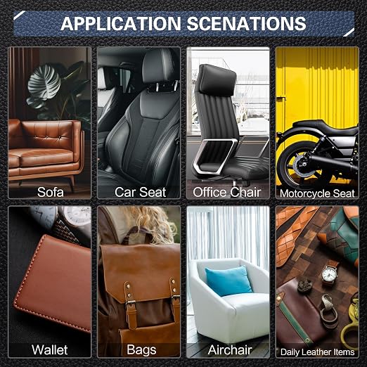 Leather Repair Kit for Furniture 16"x 63" Leather Tape Repair Patch Self Adhesive Sofa Vinyl Repair Patch Kit for Car Seat,Couch,Boat Seat,Chair - Caramel Brown