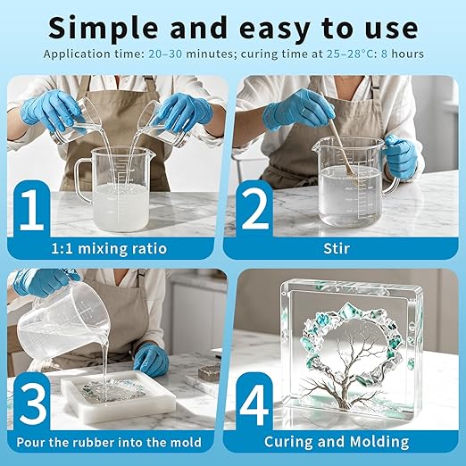 SHORE RESIN Epoxy Resin Kit, Crystal Clear 1:1 Self-Leveling Resin System with High Gloss Finish for Jewelry Making, Casting, Coating & DIY Craft Projects (16oz Kit)