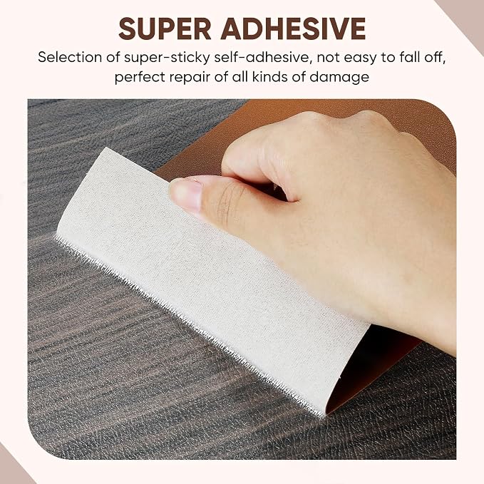 Leather Repair Patch Self Adhesive,8.3″ x 11″ Vinyl Patch Kit,Leather Repair Kit for Furniture,Car Seat,Couch,Office Chair.(Black)