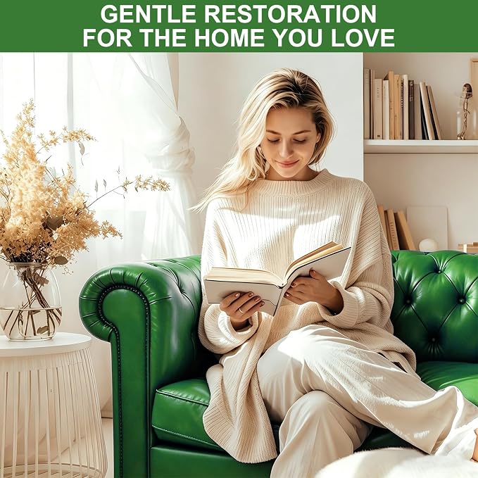 STARTSO WORLD Leather Recoloring Balm, Pine Green Leather Repair Kit for Furniture, Leather Dye, Leather Color Restorer for Couches, Leather Couch Paint | Repair, Restore & Renew Old, Faded Leather