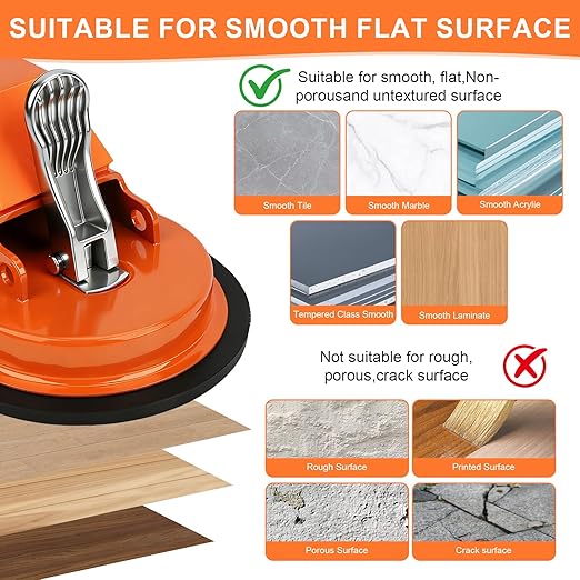 Heavy Duty Floor Gap Fixer Tool, 45° Striking Surface Floor Gap Repair Tool with Dual Suction Cup/Rubber Mallet Hammer/Anti-Slip Stickers/Cushion Pads/Gloves for Hardwood Tile and Stone Baseboard