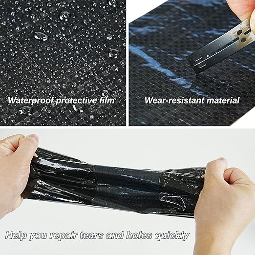 CHUANGSEED RV Underbelly Tape Flexible Waterproof Fabric Repair Tape, Thick Sealing Patch for Mobile Home Belly, Camper, Travel Trailer, Permanent Bottom Repair 4'' x 50Ft