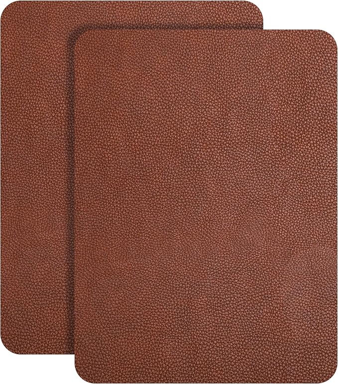 JDLUGH Sofa Leather Repair Patch Tape, 8.2x11 Inch2PCS Self Adhesive Couch, Car Seat, Office Chair, Leather Furniture, Vinyl Repair Patch Kit for Furniture (Brown)