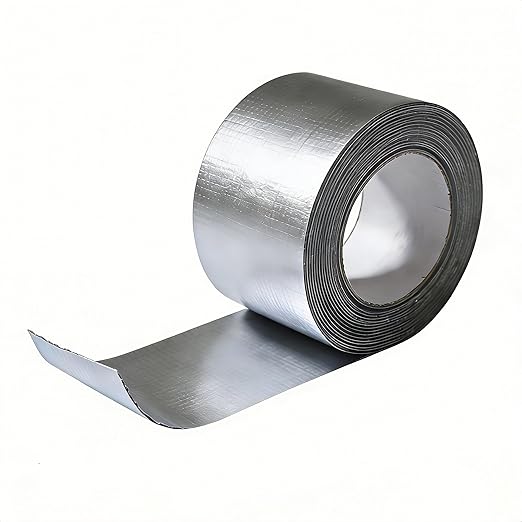 Waterproof Sealant Tape Self Adhesive Rubberized Asphalt Tape for RV Roof Metal Roof Corrugated Roof Leak Repair UV Resistant Heavy Duty Waterproofing Membrane(Silvery, 3.94in*196.85in)