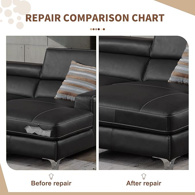 TIANLDD Leather Repair Tape,3.5 x 80 Inches Self Adhesive Leather Repair Patch，Leather Repair Kit for Furniture，Couches,Car Seats,Cabinets,Handbags(Light Coffee-Litchi Grain)
