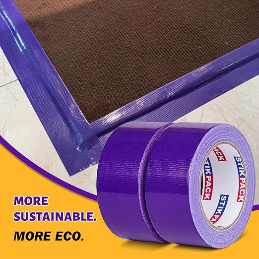 Colored Duct Tape, 2 Rolls Heavy Duty Purple Duct Tape 9 Mil x 2 Inch x 25 Yards Flexible, Strong, No Residue, Waterproof and Tear by Hand, Multi-Use for Indoor & Outdoor Repairs