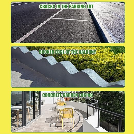 Concrete Crack Filler Gray， Cement Crack Filler - Driveway, Walkway, Patio, Concrete Joint Repair (Gray, 2LB)