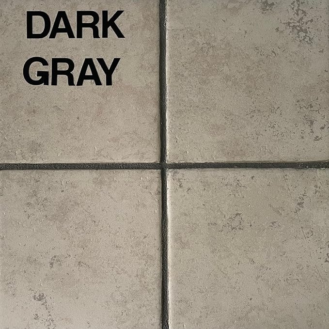Kit - The Professional's Choice - Color and Seal Grout - Prevents Stains and Creates Easy to Clean Grout - 8oz Bottle, Wheel applicator, Brush applicator, and Scrub pad (Dark Grey)