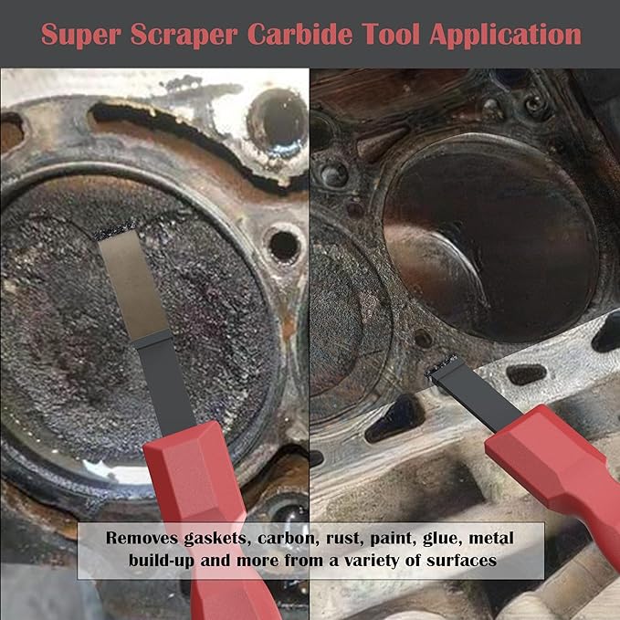 Carbide Scraper, Super Carbide Gasket Scraper for Metal and Automotive, 5/8 Inch Carbide Scraper Set (1-Piece)