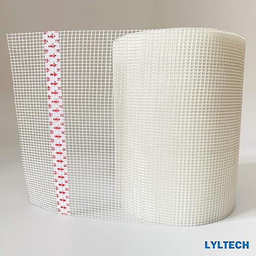 LYLTECH Drywall Joint Tape- 5.7in X 100 ft,13 MESH,100% Fiberglass,Heavy-Duty Self-Adhesive Wall Crack and Seam Patch