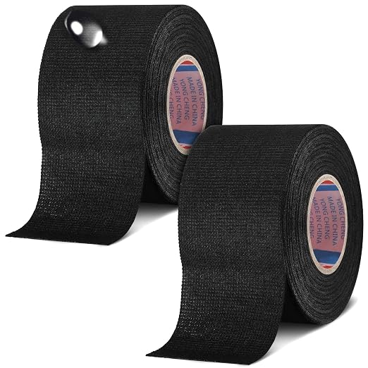 Outus Wire Harness Cloth Electrical Tape Wire Loom Harness Automotive Heat Proof Cloth Tape for Automotive Electrical Wrap Protection Insulation Cable Fixed(2 Roll,2 Inch X 49.2 ft)