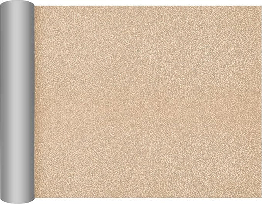 DXBULL Large Leather Repair Patch 35.4x78.7 inch Repair Tape Self-Adhesive for Furniture Sofas Car Seats Chair Couches Handbags Jackets Decorative Home Hotel Wall (Light Khaki)