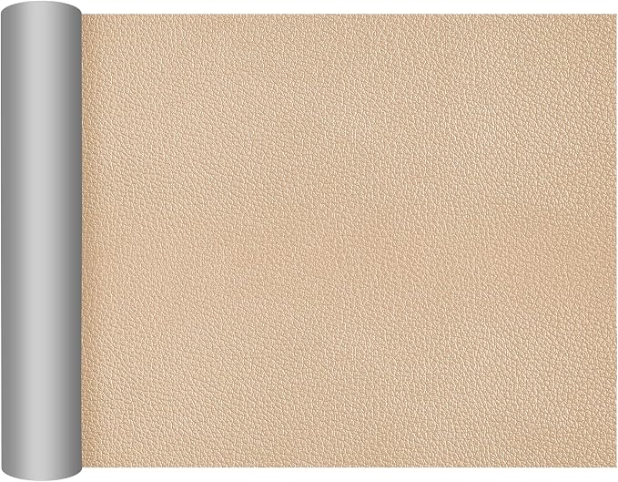 DXBULL Large Leather Repair Patch 17.3x78.7 inch Repair Tape Self-Adhesive for Furniture Sofas Car Seats Chair Couches Handbags Jackets Decorative Home Hotel Wall (Light Khaki)