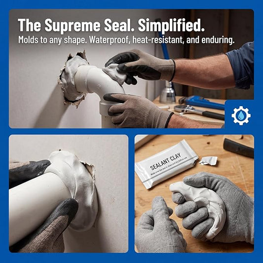 Duct Seal Putty Waterproof Sealant Clay Mastic for AC Holes Repair Sealing Clay Quick Mending Mud for wall Hole and Drain Connection Repair