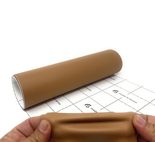 Leather Repair Tape – 4 X 48 inches Self Adhesive Waterproof Flexible Repair Patch Kit for Sofa Seating Couch Car Seat Drivers Seat Furniture Chair Leather Goods Camel Brown