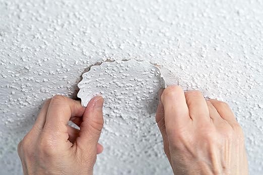 Hyde 09954 Popcorn Ceiling Patch Repair Kit, White, 2 9x6-inch Patches, 2 4-inch Round Patches, 2 Ounces of Joint Compound Drywall Mud, 2 Cotton Swabs