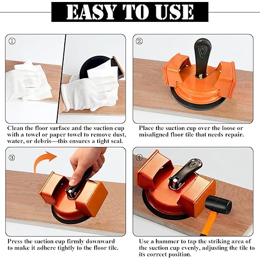 Floor Gap Fixer Tool for Laminate Floor, Professional Flooring Gap Repair Gaps Fixing Tool with 2PCS Felt Pads, Perfect for Smooth Surfaces Wood, Tile, Vinyl