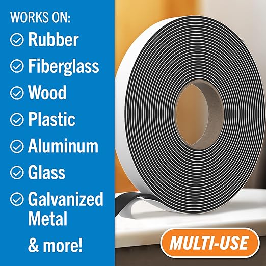 Better Boat Butyl Tape for RV Roof and Boat, 36 Feet Black Putty Window Sealant Tape, Waterproof Weather Resistant, 3/4 Inch Wide x 1/8 Inch Thick