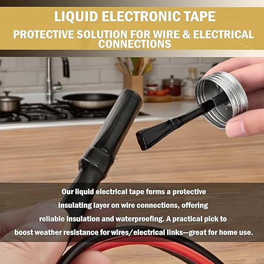 Liquid Electrical Tape Waterproof, 150ml Liquid Tape for Wire Insulation & Repair, Fast Drying Flexible Electrical Sealant, Heat Resistant Liquid Electrical Tape for Outdoor Indoor Use