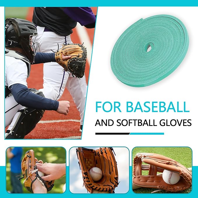 Baseball Glove Lace, Mitt Lace Repair Kit Softball 2 Leather Laces and 2 Lacing Needles for Catcher's Glove