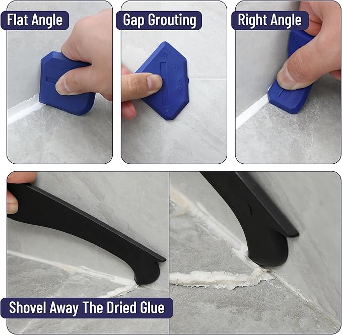 Bates- Caulk Gun Kit, 10:1 Thrust Ratio, Caulking Gun, Caulk Remover Tool, 2 Inch Stainless Steel Putty Knife Scraper, Finishing, Smoothing & Grout Removal Tool, Caulking Tool Kit