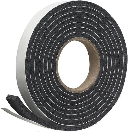 Frost King P Self-Stick Rubber Foam Weatherseal, 1" W, 5/16" T, 10 ft L, Black